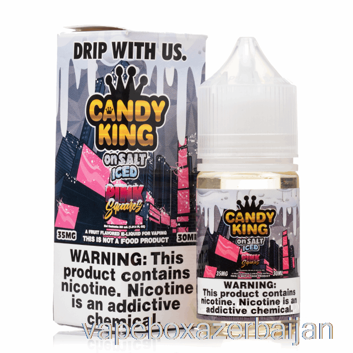 Vape Baku ICED Pink Squares - Candy King On Salt - 30mL 35mg